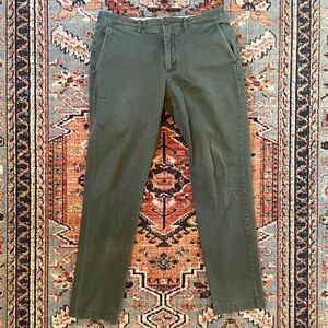 Green Stretch Chino Pants